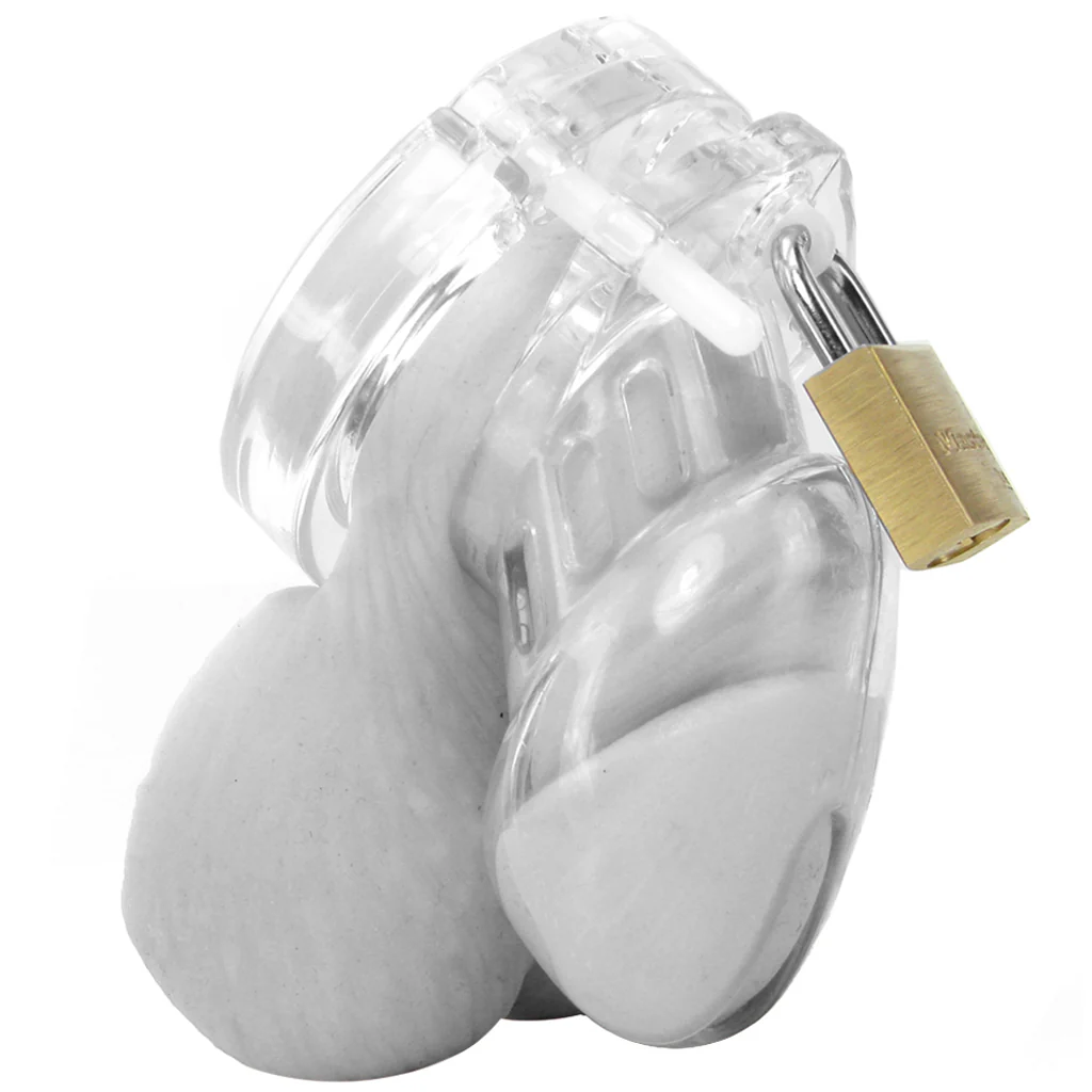 CB-6000S Clear Male Chastity Device in 2.5 Inch - Image 2