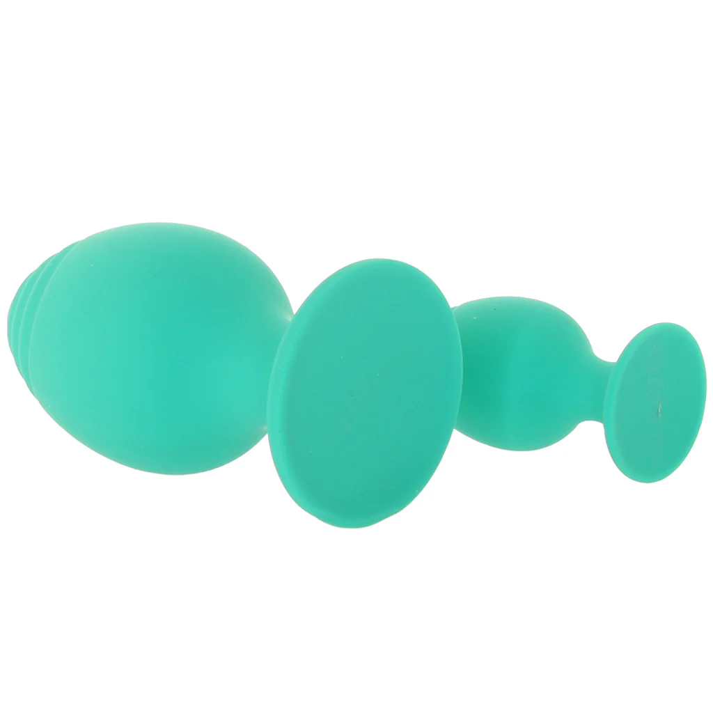Cheeky Green Textured Butt Plug Set - Image 5