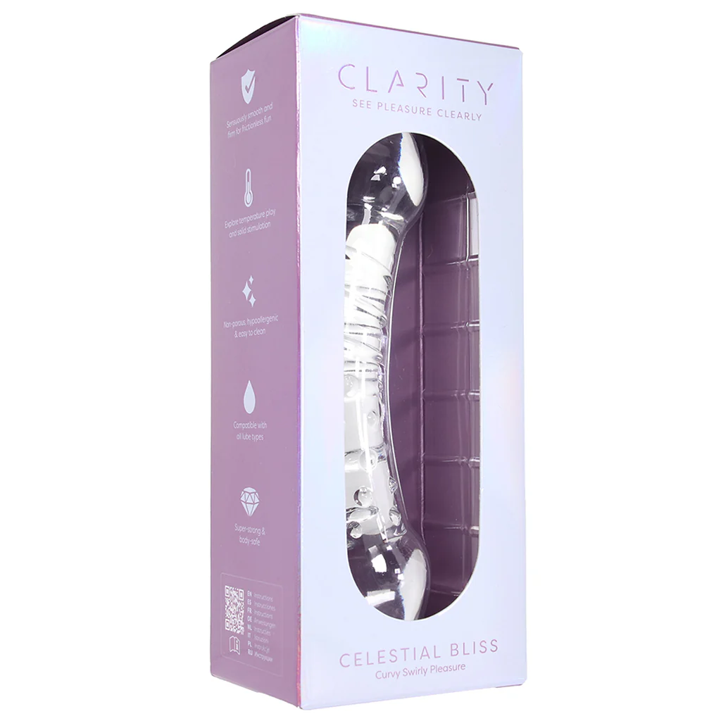 Clarity Celestial Bliss Swirly Glass Dildo - Image 9