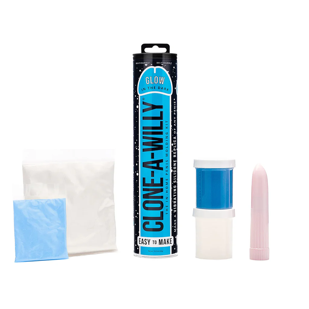 Clone-A-Willy Glow in the Dark in Blue - Image 3