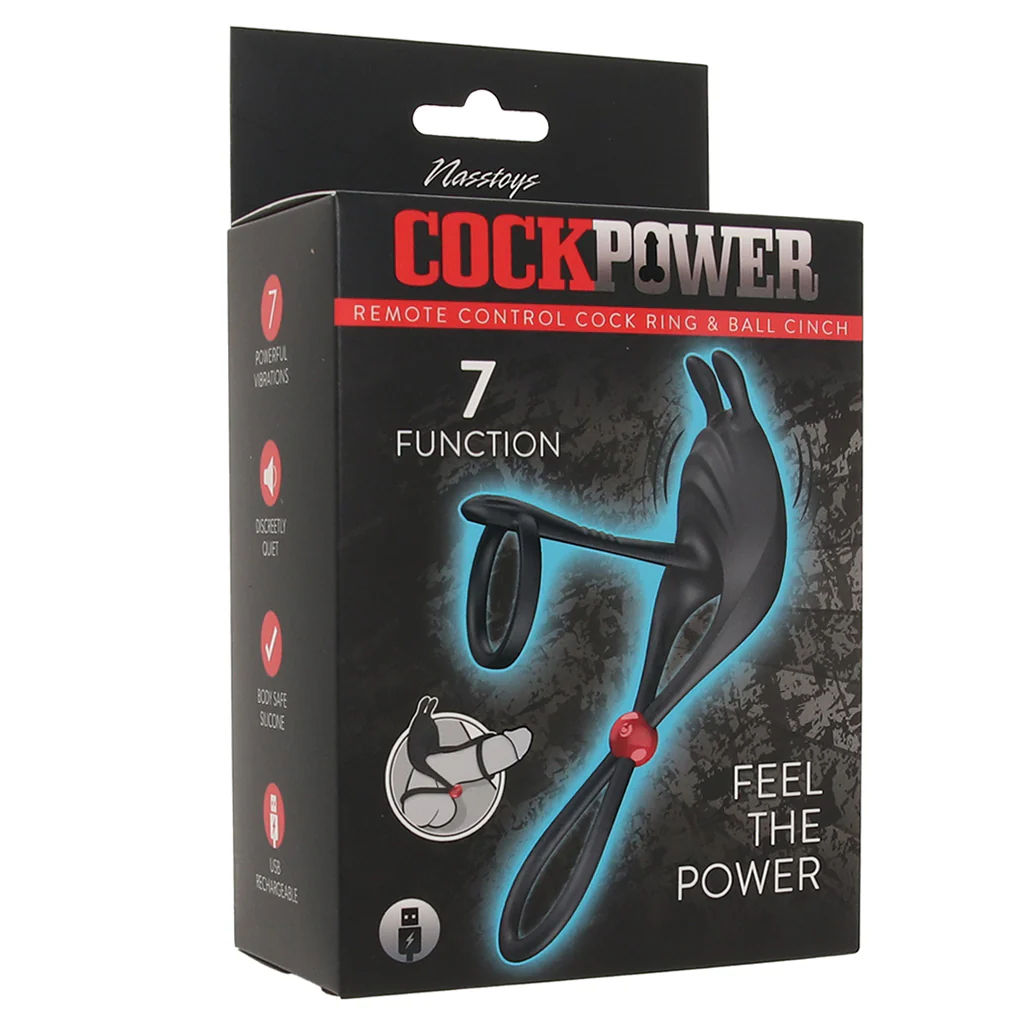 Cock Power Remote Control Cock Ring & Ball Cinch - Image 9