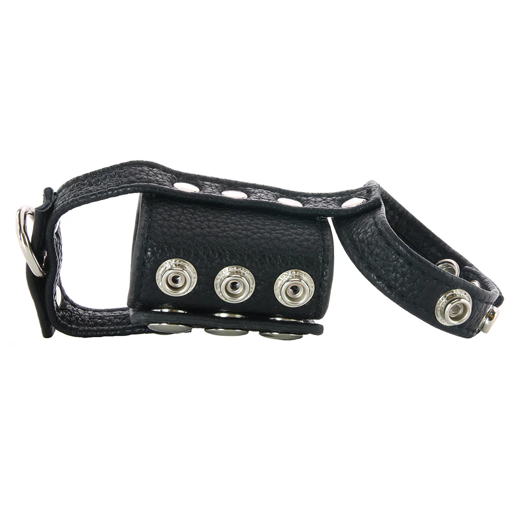 Blue Line Cock Ring with 2 Inch Ball Stretcher & Weight Rin - Image 5