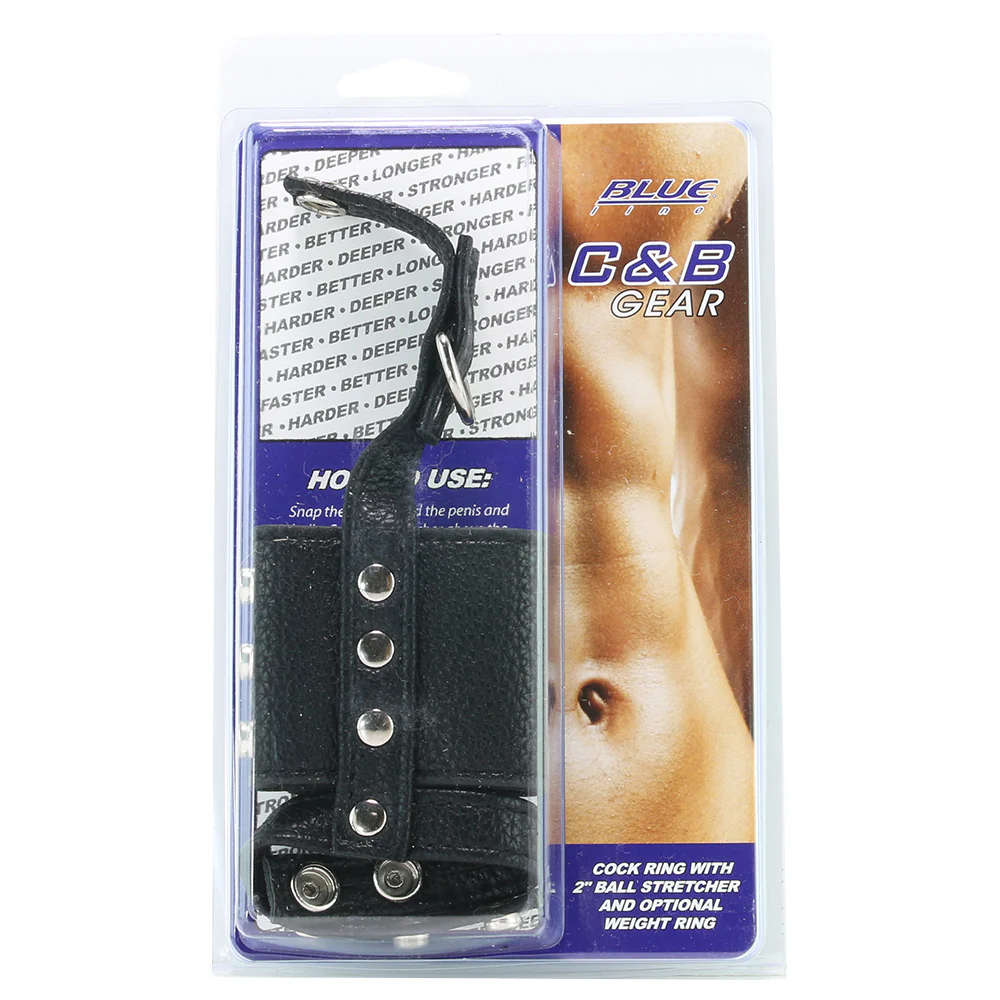 Blue Line Cock Ring with 2 Inch Ball Stretcher & Weight Rin - Image 6