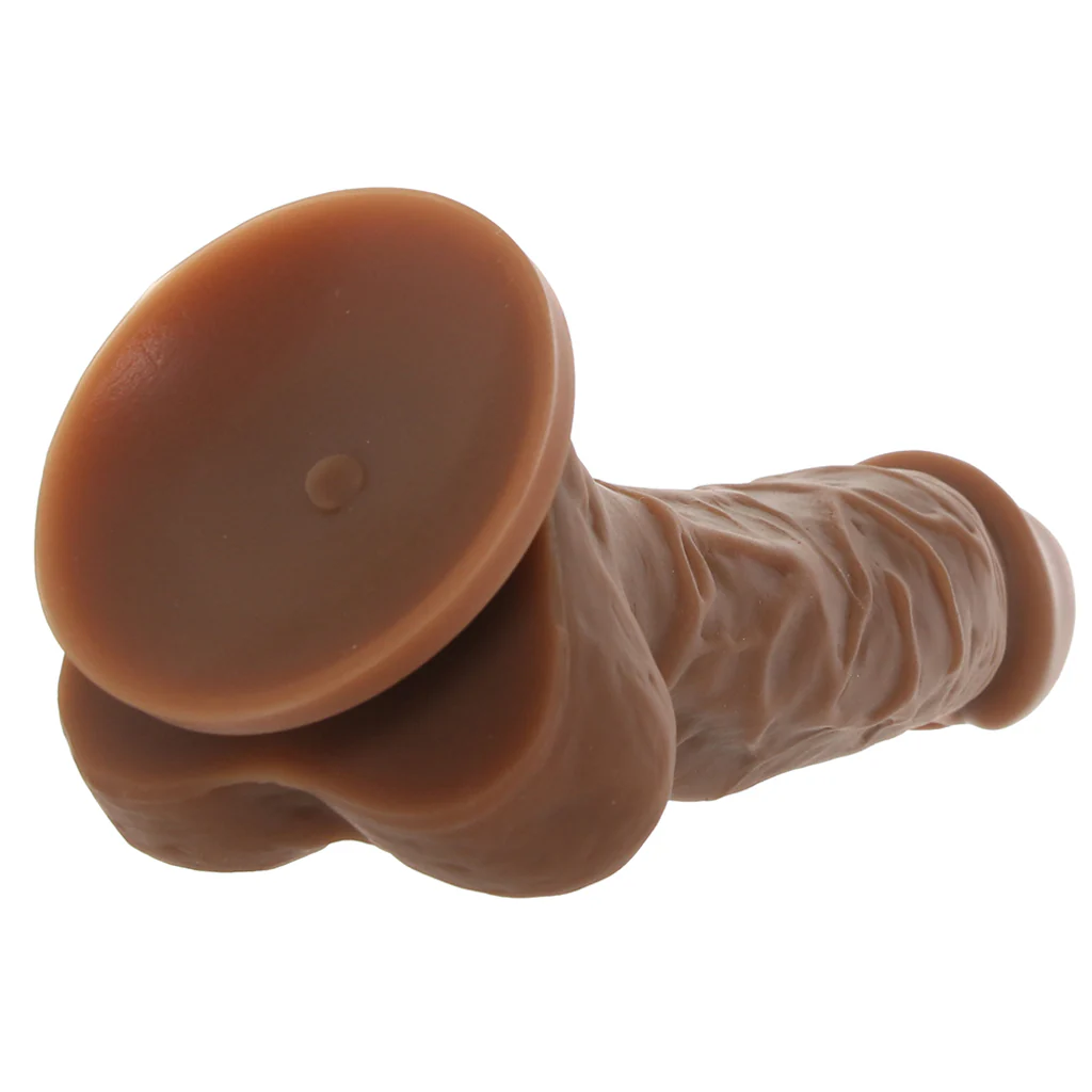 Colours 5 Inch Dual Density Silicone Dildo in Brown - Image 5