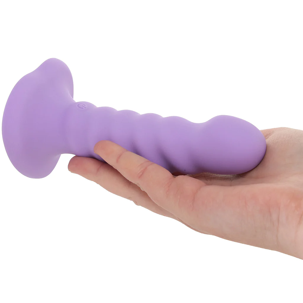 Colours 5 Inch Ribbed Remote Vibe in Purple - Image 4