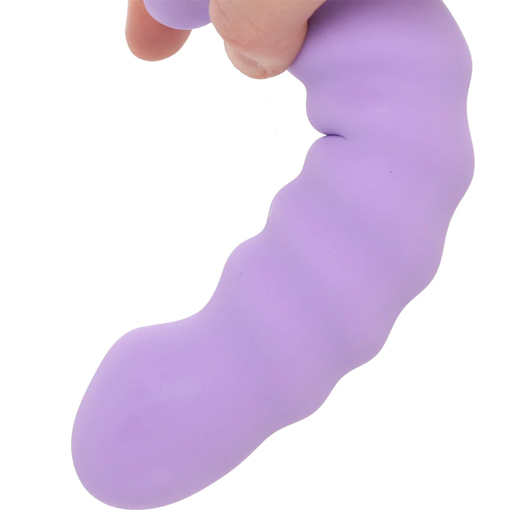 Colours 5 Inch Ribbed Remote Vibe in Purple - Image 8