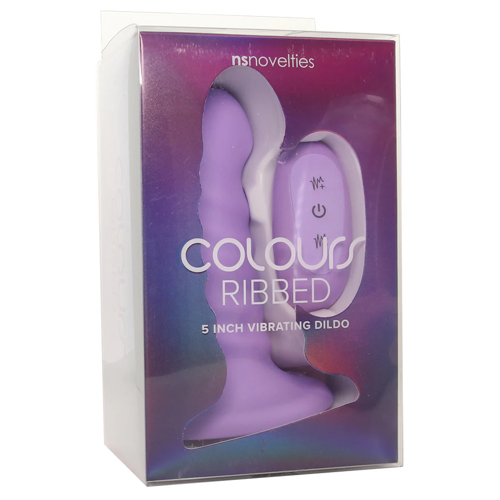 Colours 5 Inch Ribbed Remote Vibe in Purple - Image 9