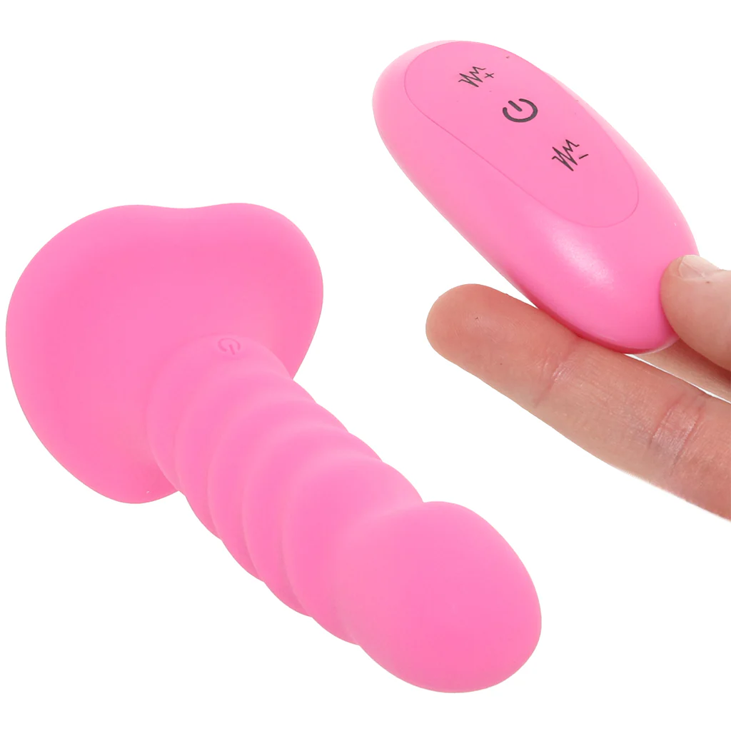 Colours 5 Inch Ribbed Remote Vibe in Pink - Image 2