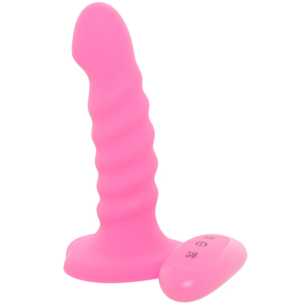 Colours 5 Inch Ribbed Remote Vibe in Pink - Image 3