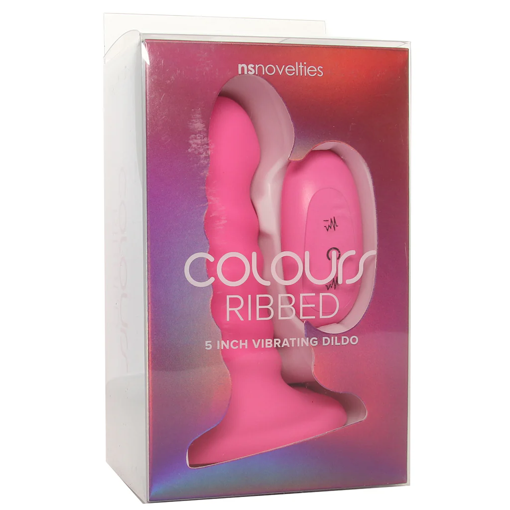 Colours 5 Inch Ribbed Remote Vibe in Pink - Image 9