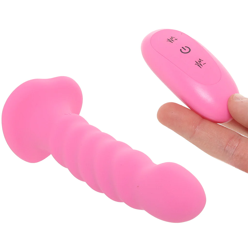 Colours 6 Inch Ribbed Remote Vibe in Pink - Image 2