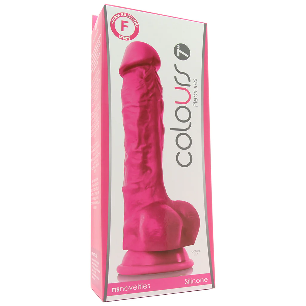 Colours 7 Inch Firm Silicone Dildo in Pink - Image 6
