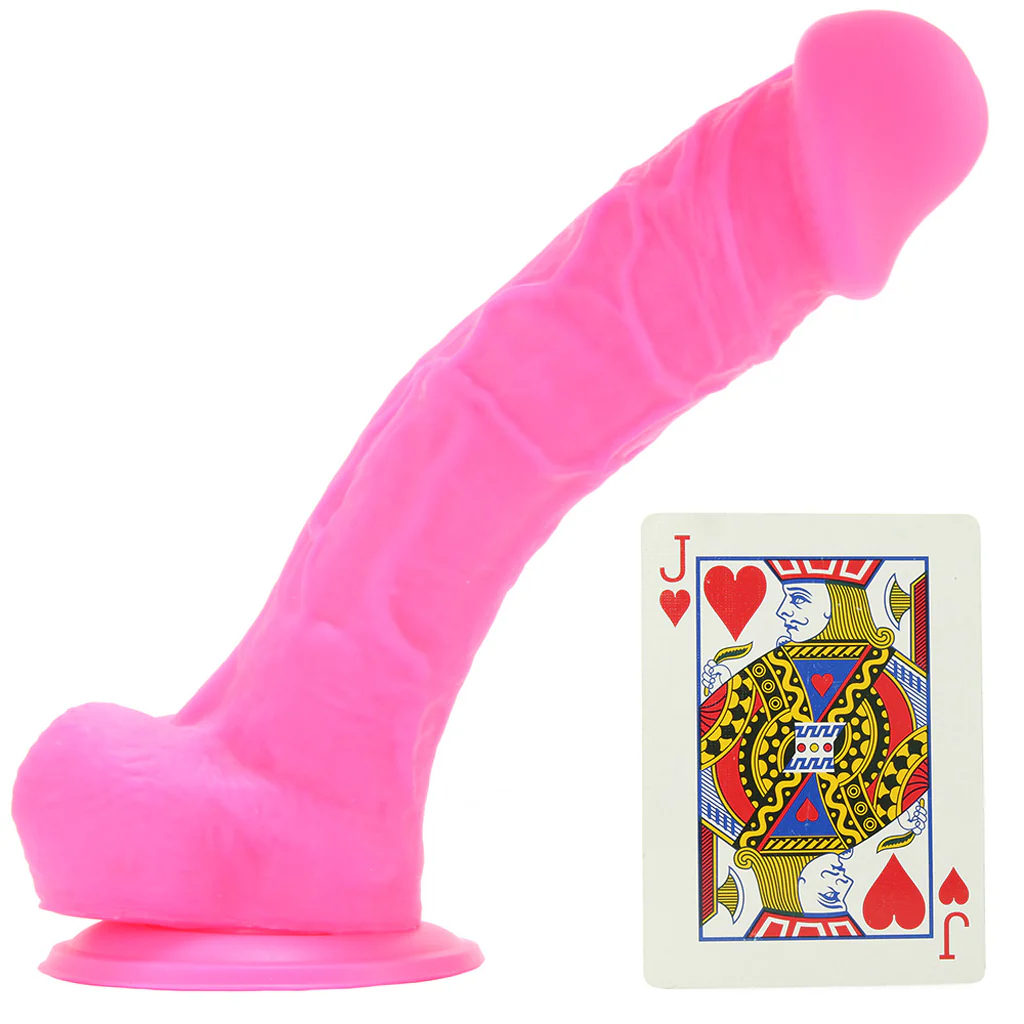 Colours 8 Inch Dual Density Silicone Dildo in Pink - Image 4