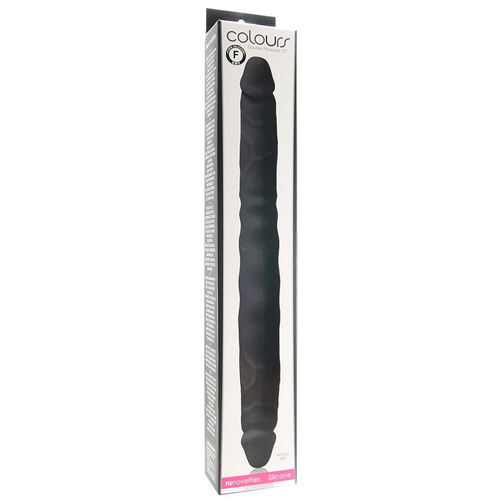 Colours Double Pleasure 12 Inch Dildo in Black - Image 6