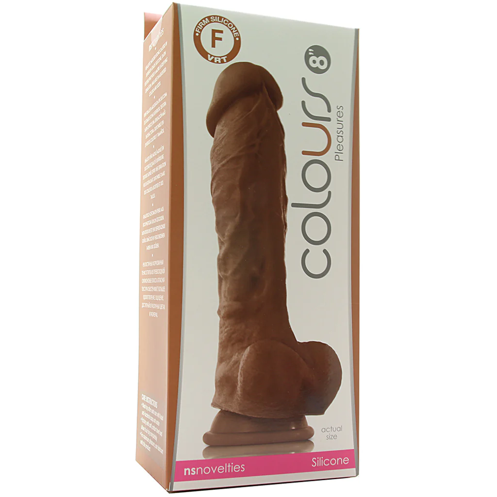 Colours Pleasures 8 Inch Dildo in Brown - Image 6