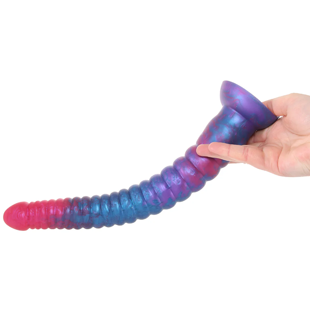 Colours Stacked 12 Inch Dildo in Pink/Blue - Image 4