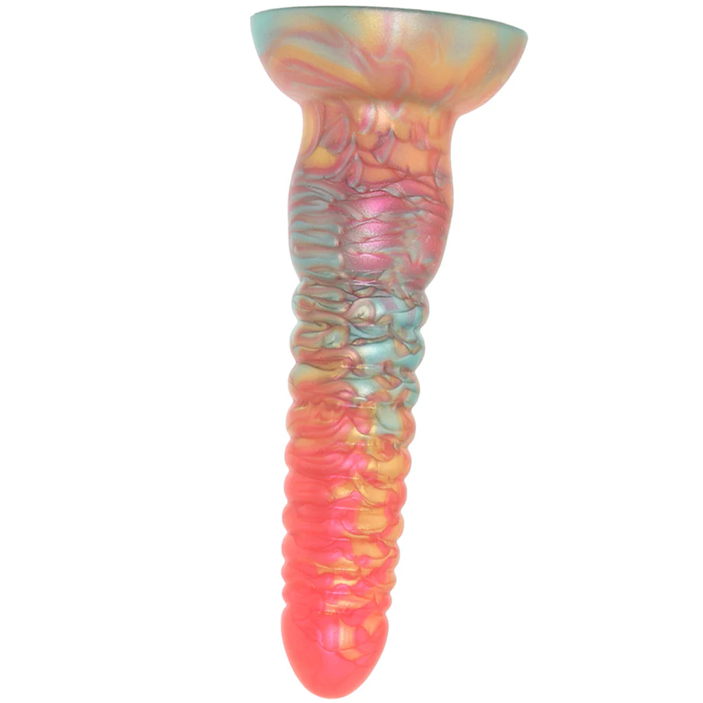 Colours Stacked 6 Inch Dildo in Red/Gold - Image 3