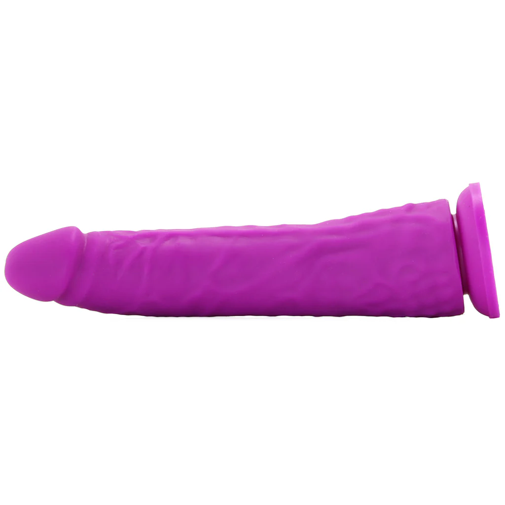 Colours Thin Pleasures 8 Inch Silicone Dildo in Purple - Image 3