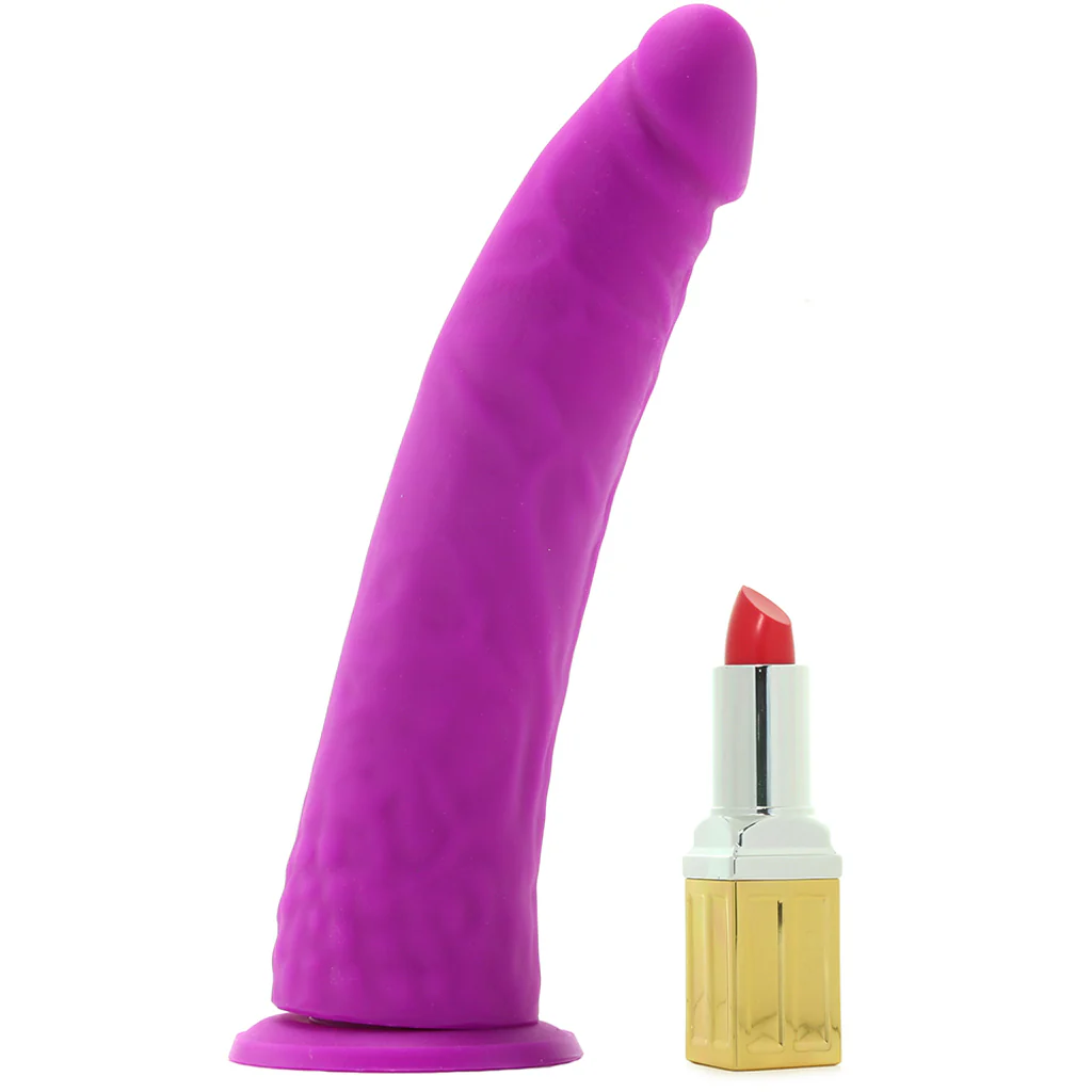 Colours Thin Pleasures 8 Inch Silicone Dildo in Purple - Image 4