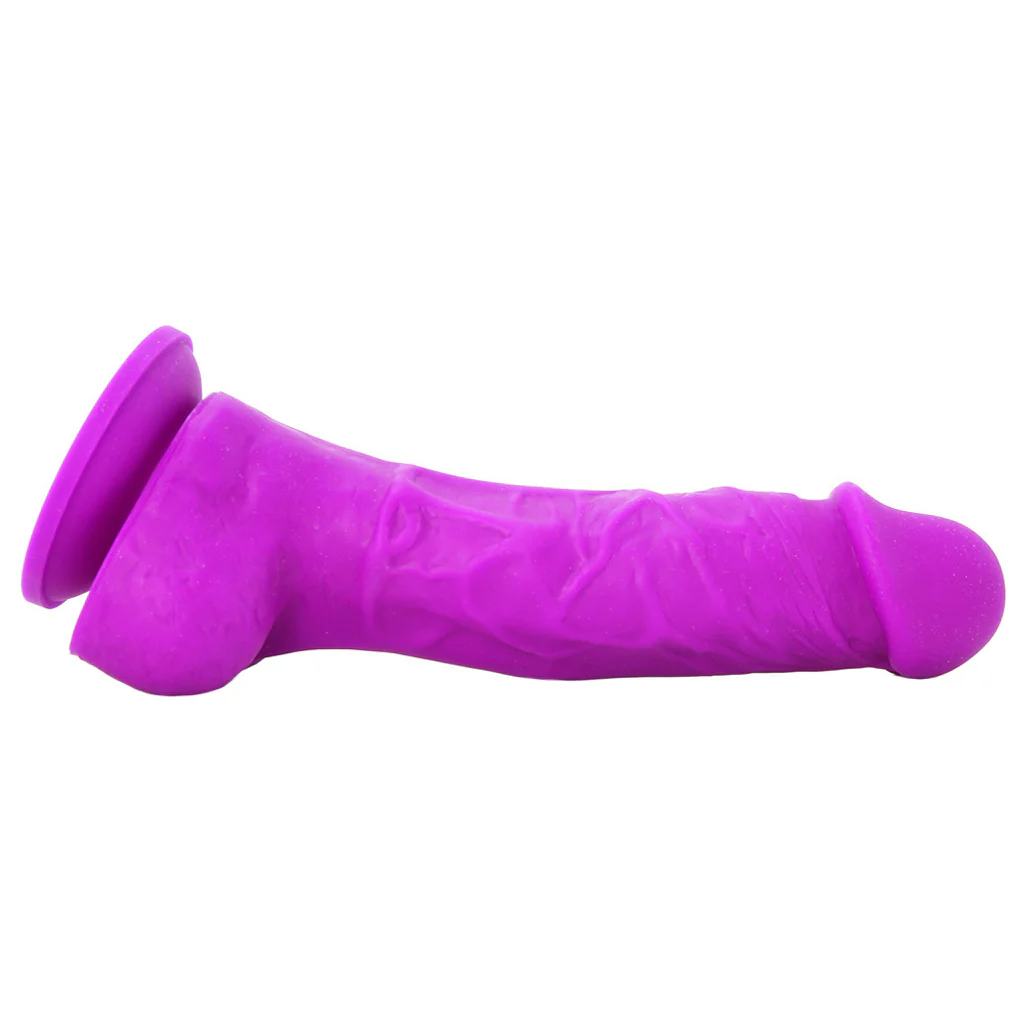 ColourSoft 5 Inch Soft Silicone Dildo in Purple - Image 3