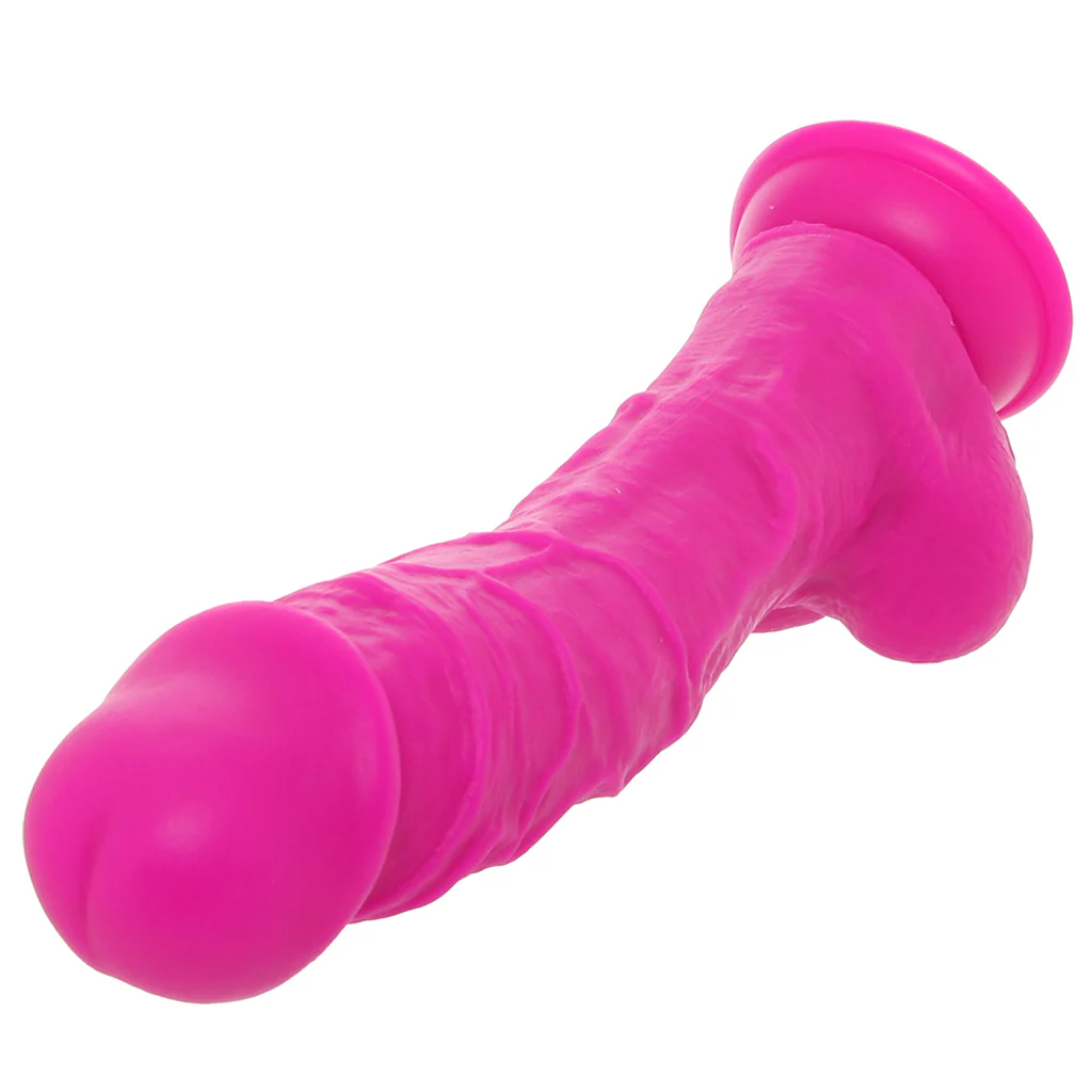 ColourSoft 8 Inch Silicone Dildo in Purple - Image 2