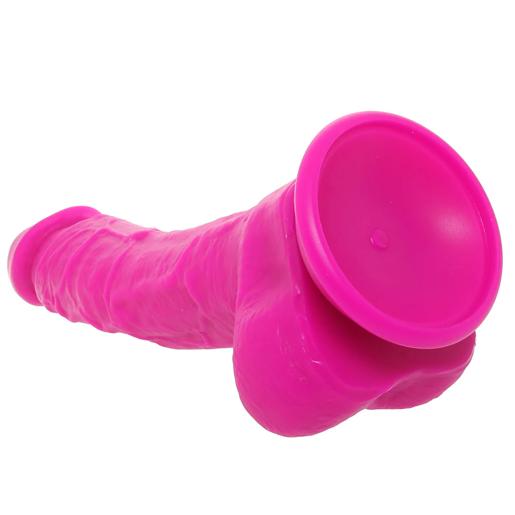 ColourSoft 8 Inch Silicone Dildo in Purple - Image 5