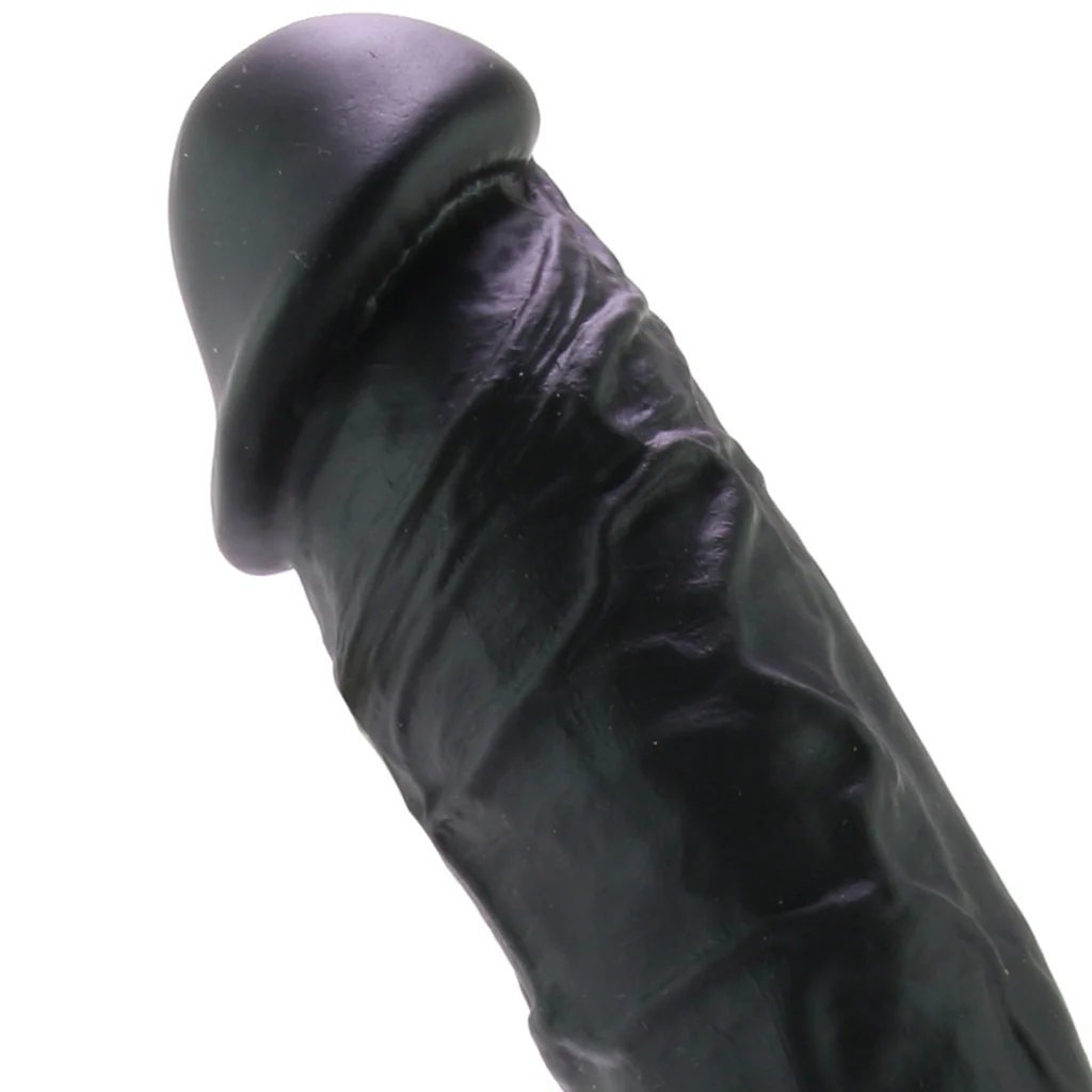 ColourSoft 8 Inch Silicone Dildo in Black - Image 2