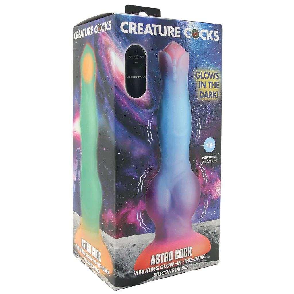Creature Cocks Astro Cock Vibrating Glow Dildo - Image 9