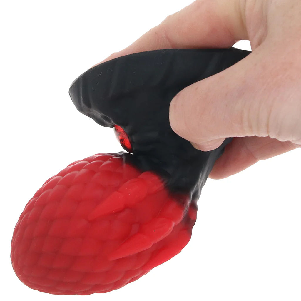 Creature Cocks Eye of the Dragon Silicone Plug in Red - Image 8