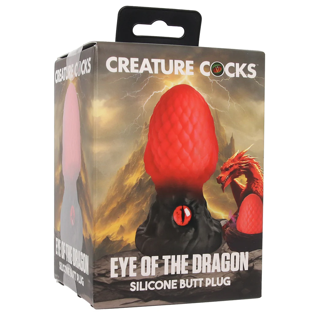 Creature Cocks Eye of the Dragon Silicone Plug in Red - Image 9