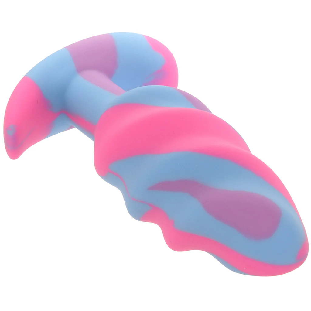 Creature Cocks Unicorn Swirl Silicone Butt Plug in Medium - Image 2