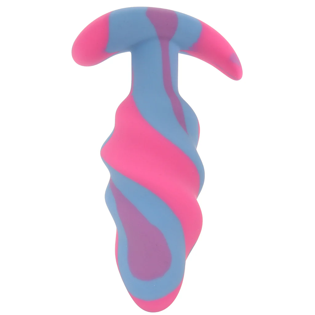 Creature Cocks Unicorn Swirl Silicone Butt Plug in Medium - Image 5