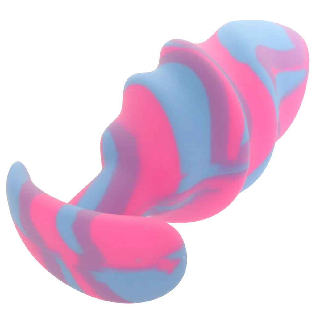 Creature Cocks Unicorn Swirl Silicone Butt Plug in Large - Image 3