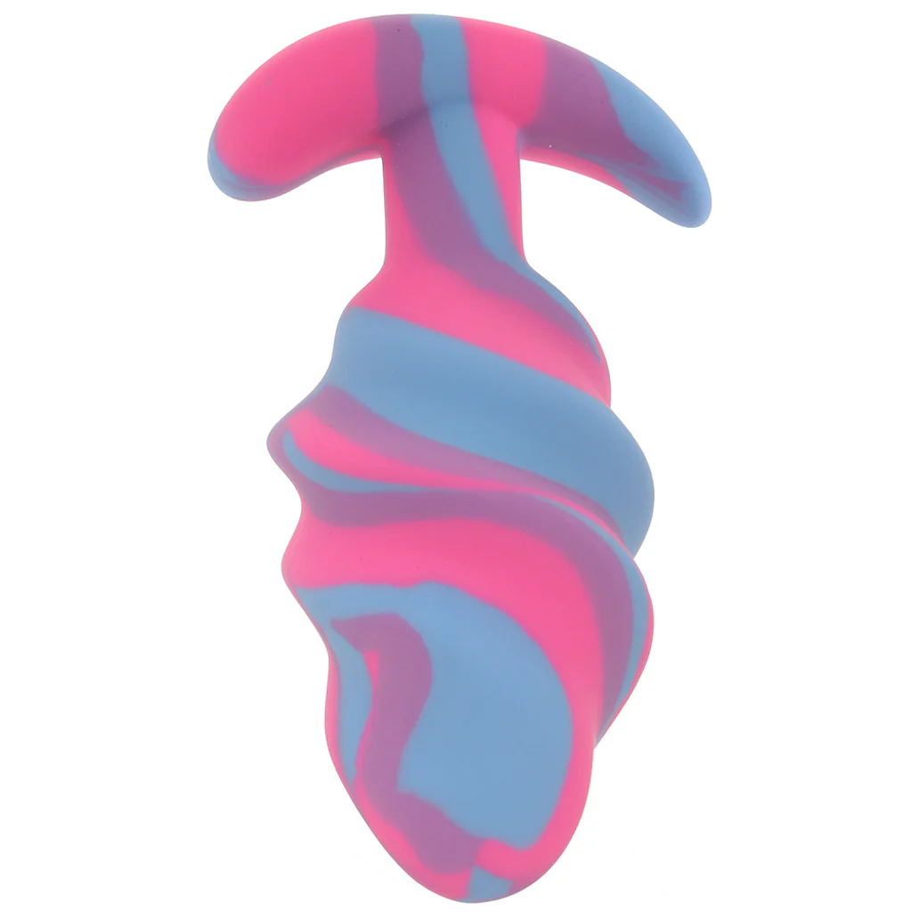 Creature Cocks Unicorn Swirl Silicone Butt Plug in Large - Image 5