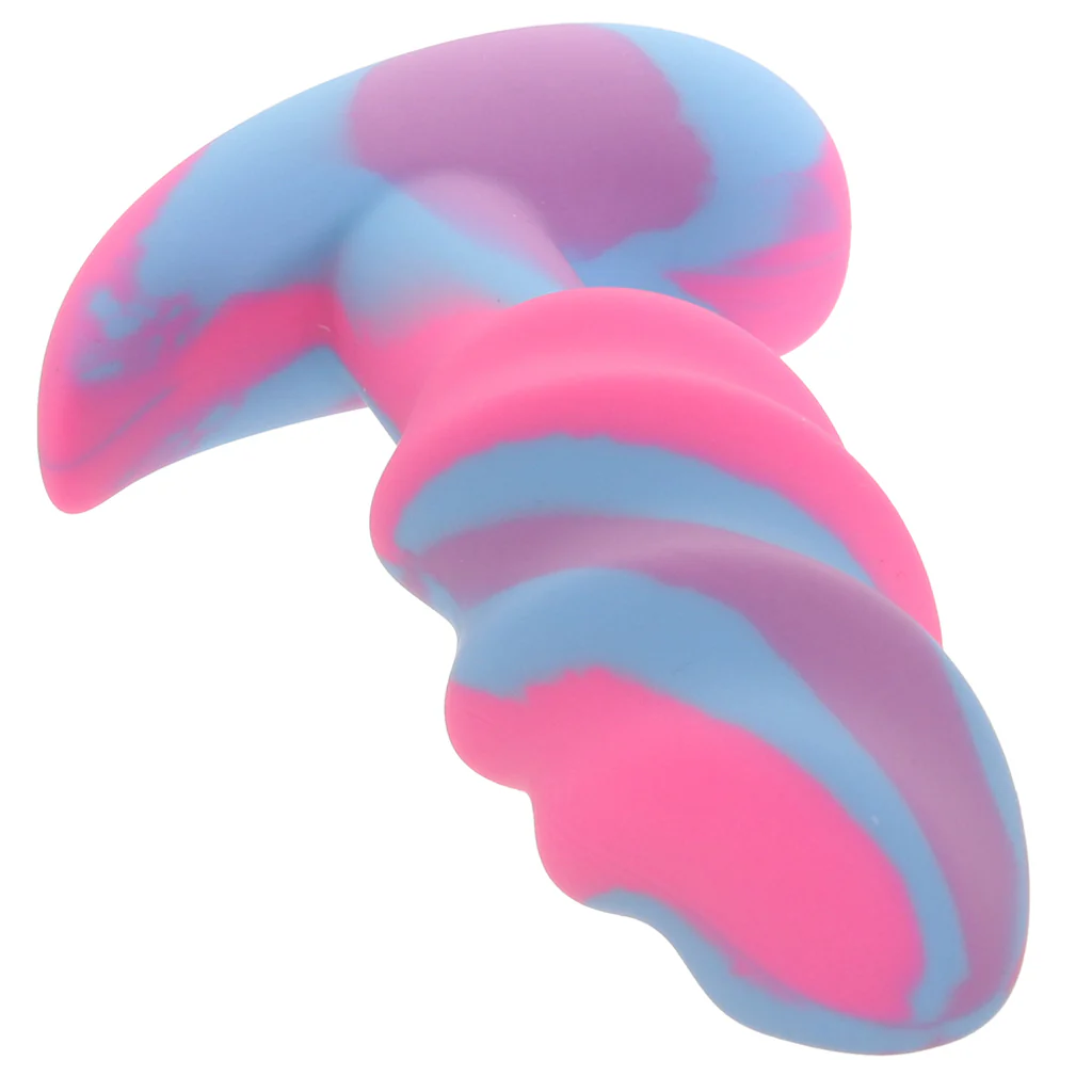 Creature Cocks Unicorn Swirl Silicone Butt Plug in Small - Image 2