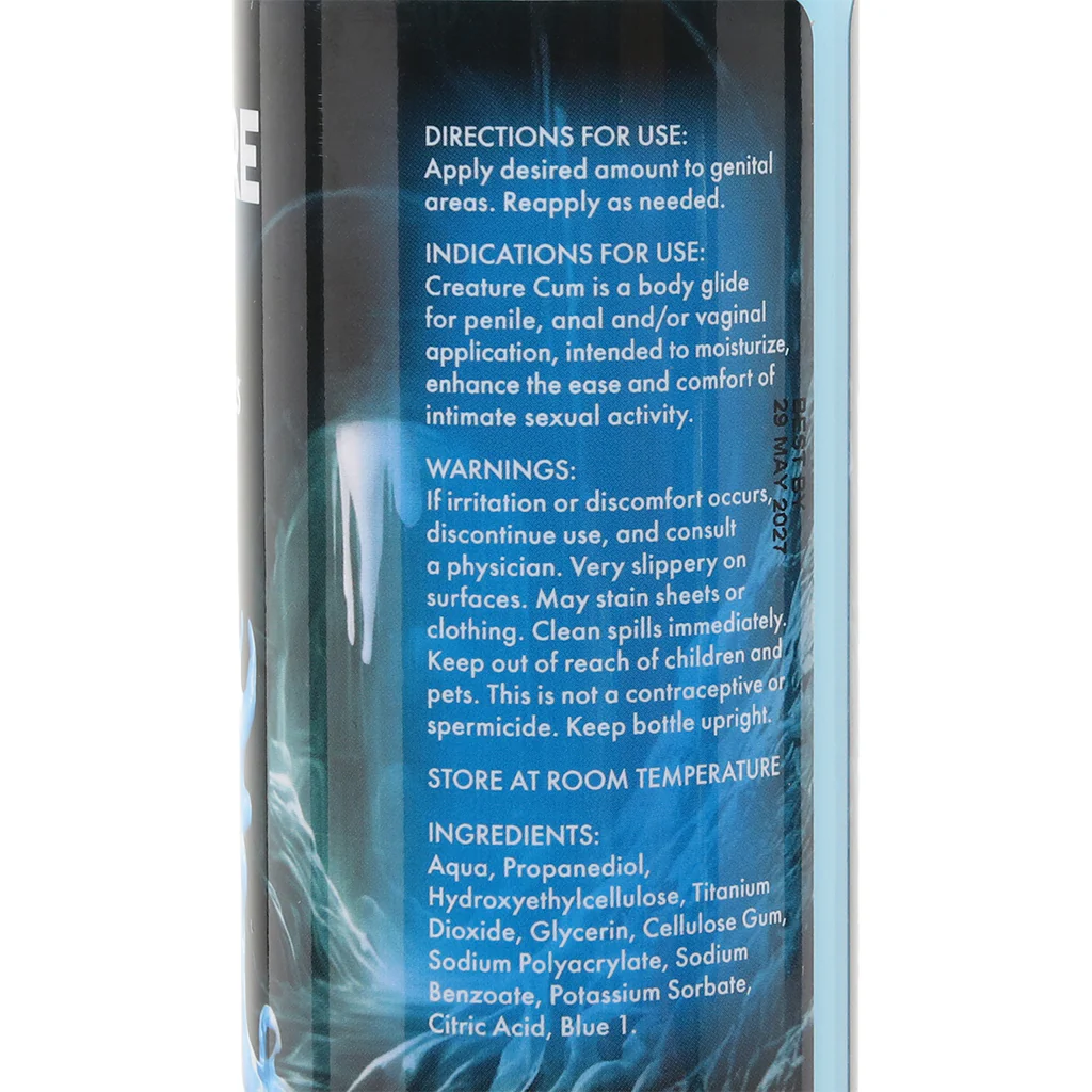 Creature Cum Water-Based Blue Lube in 8oz/237ml - Image 7
