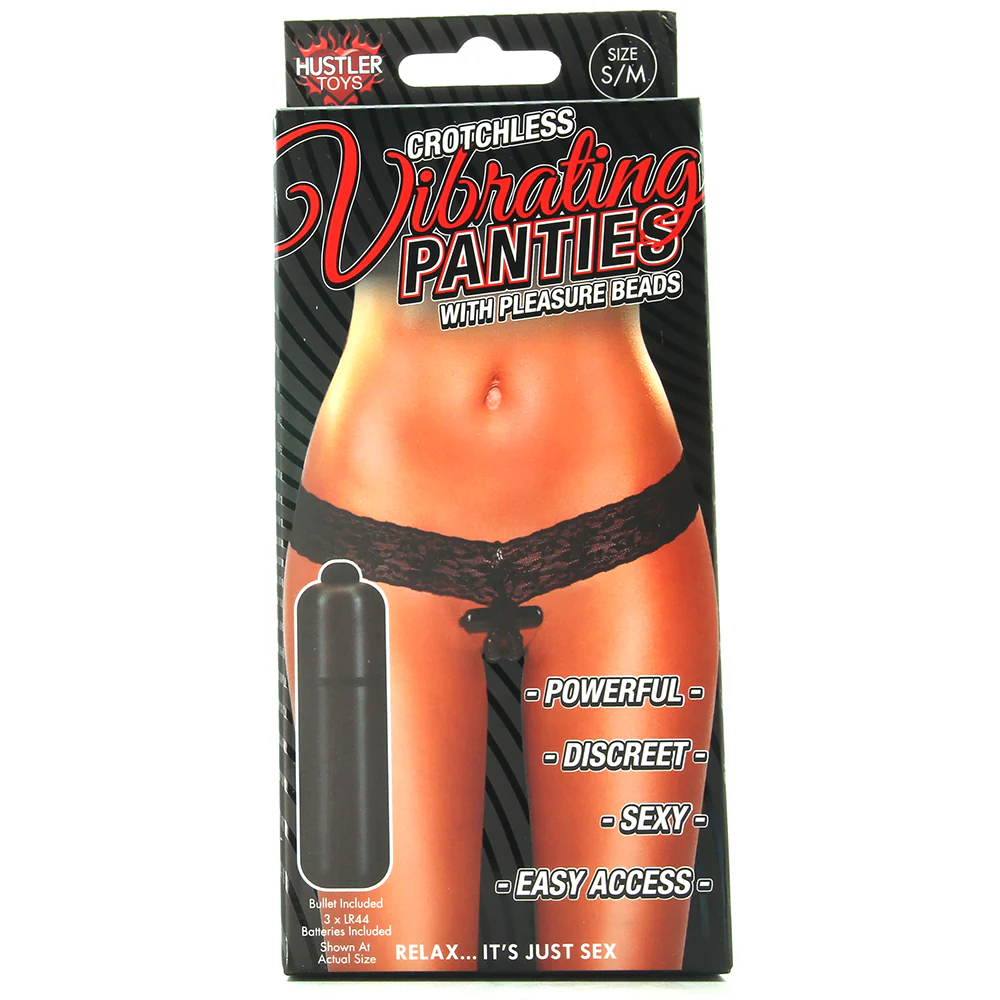 Crotchless Vibrating Panties with Pleasure Beads /M - Image 6