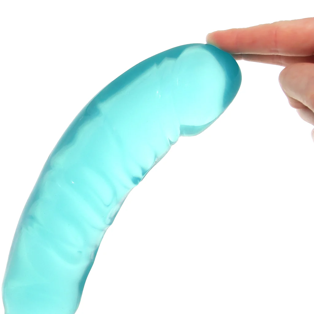 Crystal Jellies 12 Inch Big Boy Dildo in Teal - Image 7