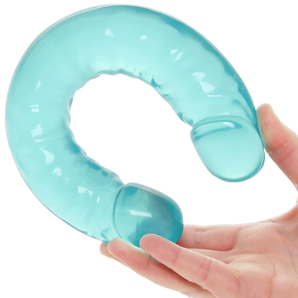 Crystal Jellies 12 Inch Double Dildo in Teal - Image 2