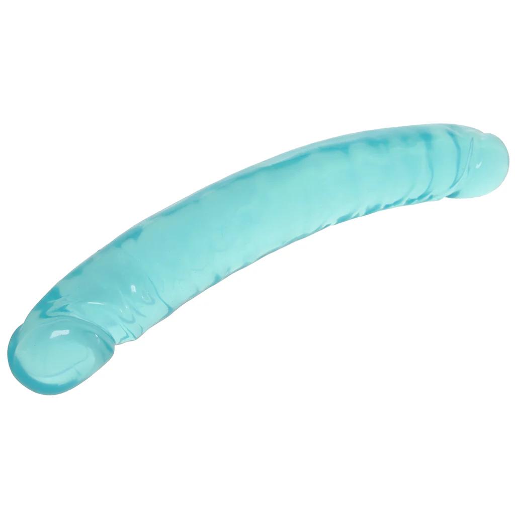 Crystal Jellies 12 Inch Double Dildo in Teal - Image 3