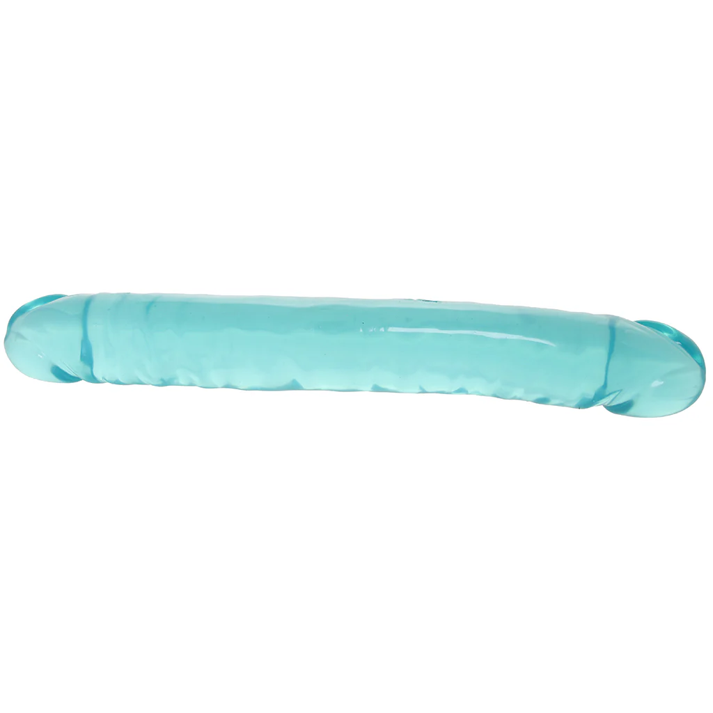 Crystal Jellies 12 Inch Double Dildo in Teal - Image 5