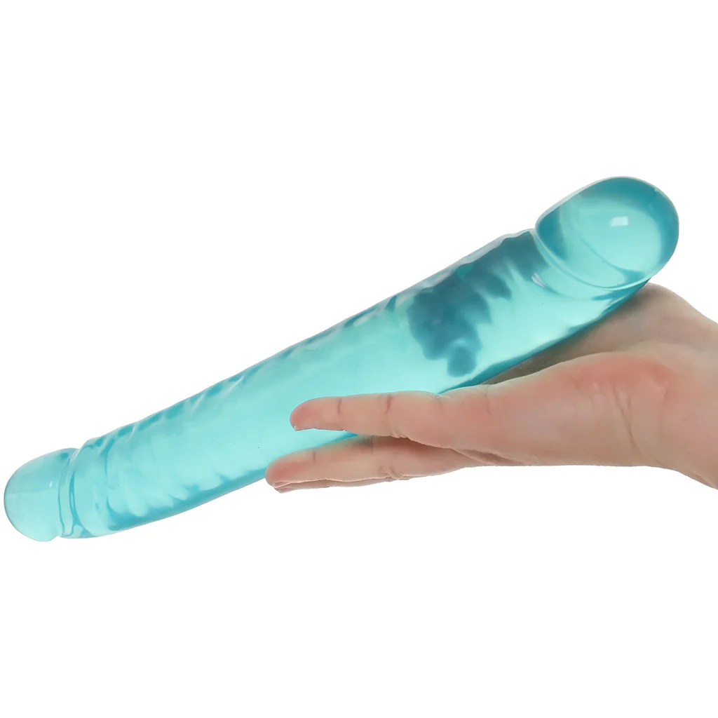 Crystal Jellies 12 Inch Double Dildo in Teal - Image 7