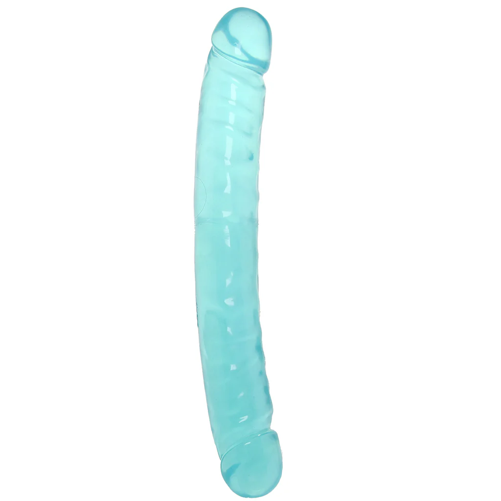 Crystal Jellies 12 Inch Double Dildo in Teal - Image 8