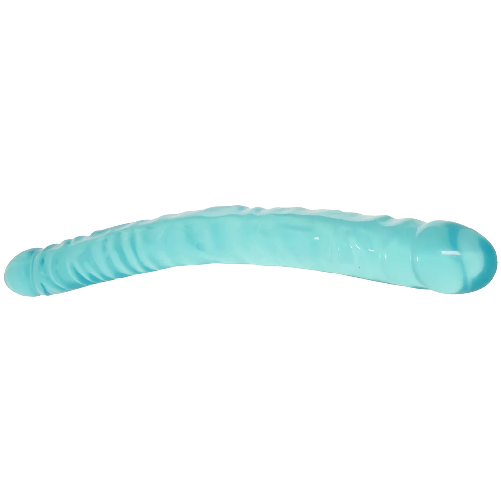 Crystal Jellies 18 Inch Double Dildo in Teal - Image 2