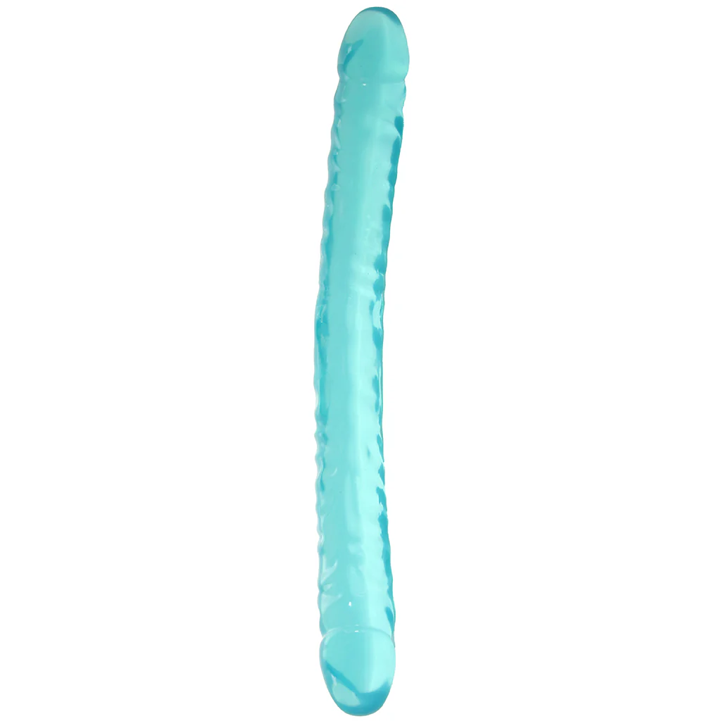 Crystal Jellies 18 Inch Double Dildo in Teal - Image 3