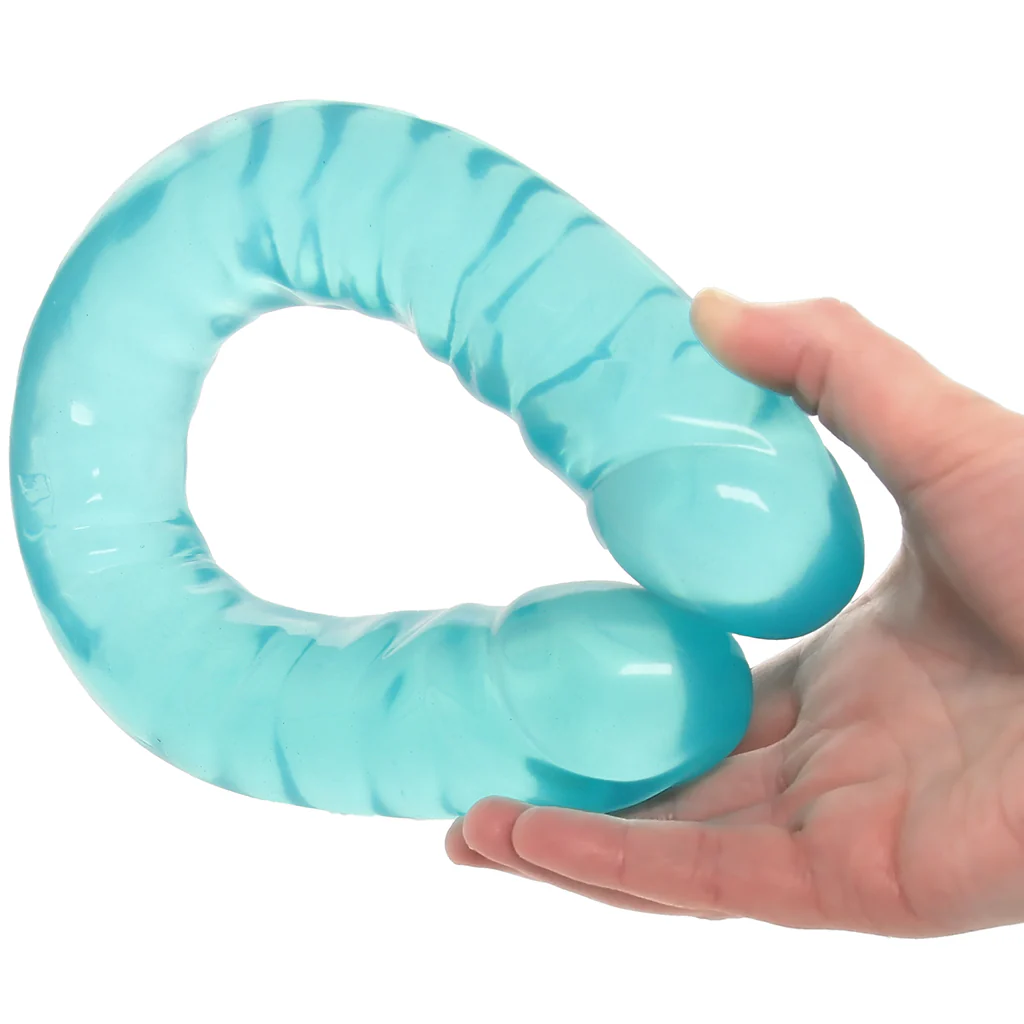 Crystal Jellies 18 Inch Double Dildo in Teal - Image 7