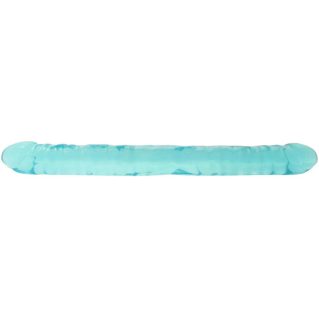 Crystal Jellies 18 Inch Double Dildo in Teal - Image 8