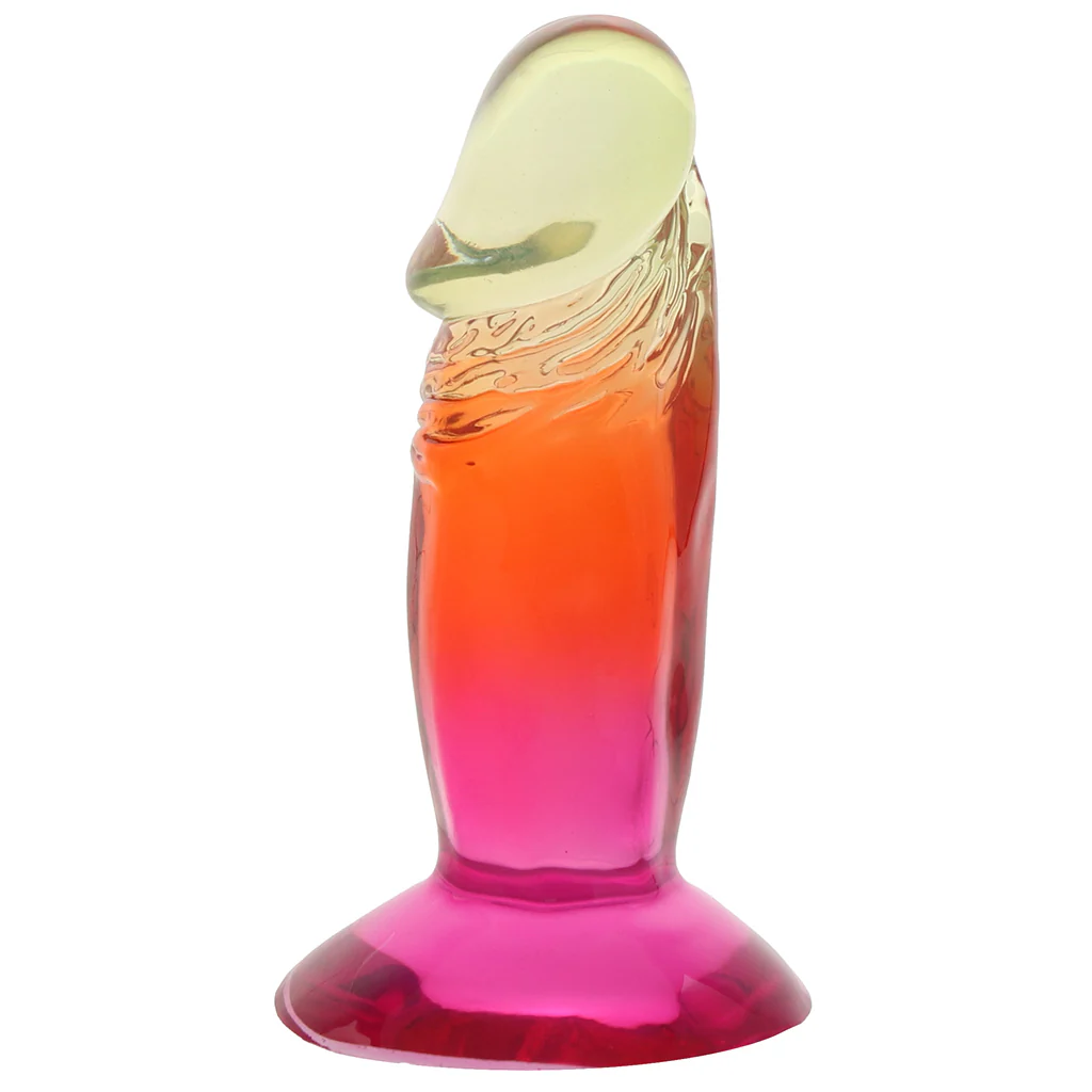 Crystal Jellies 4.5 Inch Classic Dildo in Rainbow - Image 6