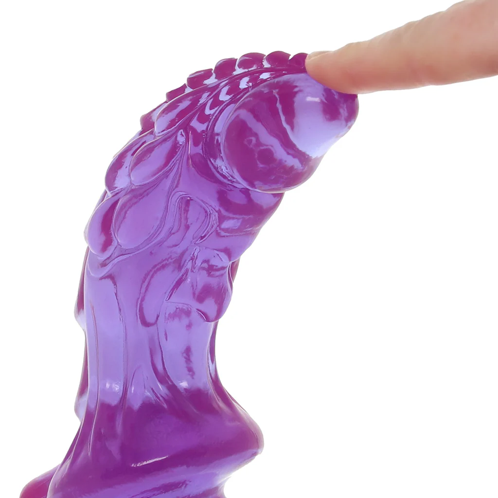 Crystal Jellies 8.5 Inch Invader Dildo in Purple - Image 8