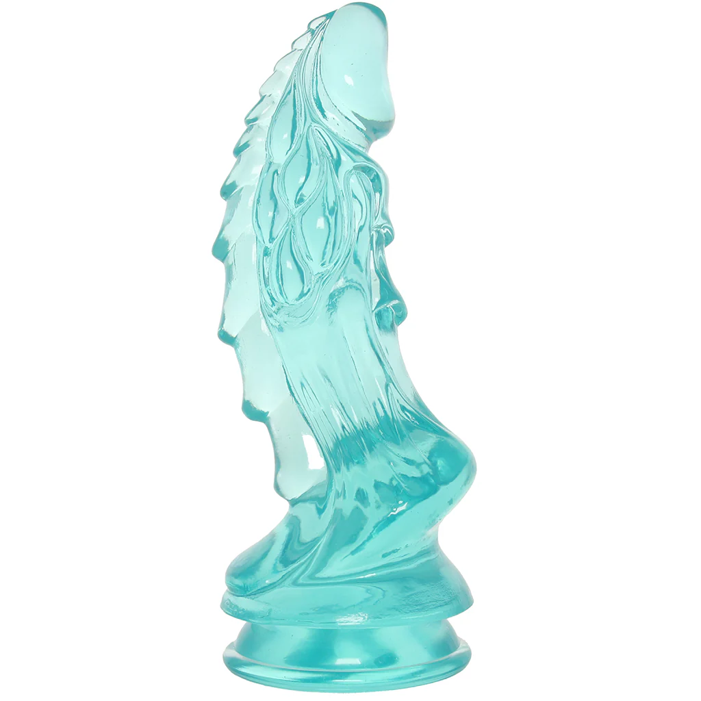 Crystal Jellies 8.5 Inch Invader Dildo in Teal - Image 3